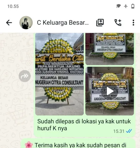 Pengiriman Papan Bunga Duka Kaleng Puring