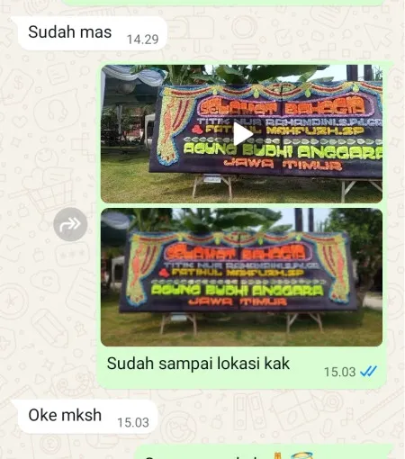 Pengiriman Papan Bunga Kaleng Puring